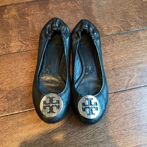 Tory Burch Slip on Black Flats Loafers 7.5 Ballet